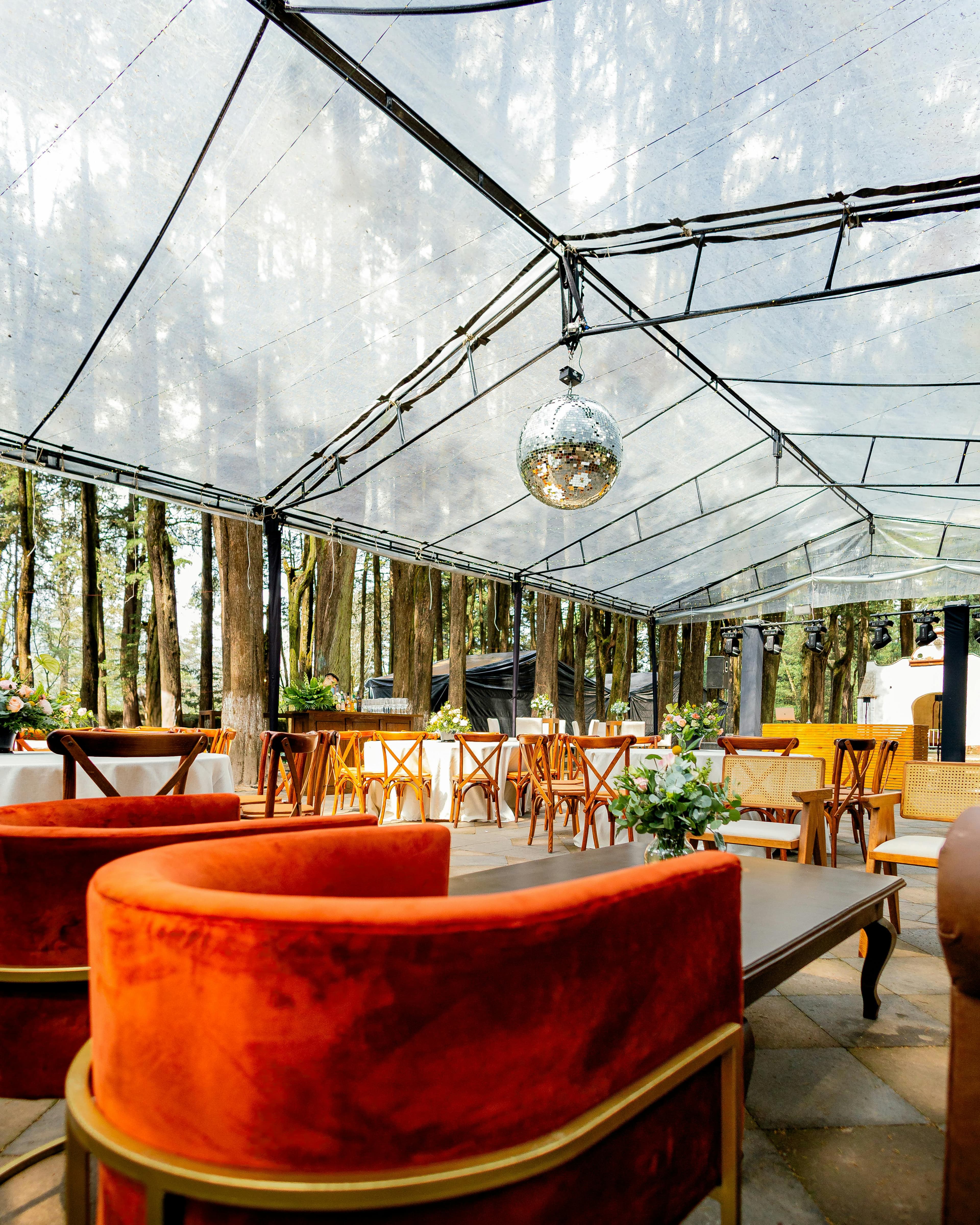 Private Parties - outdoor event venue with transparent ceiling no people